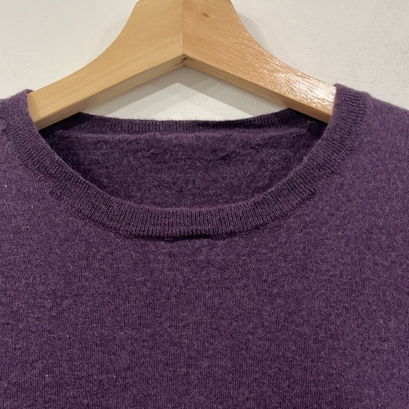 Merino Wool Purple Plum Crewneck Pullover Sweater S/M - Picture 3 of 9